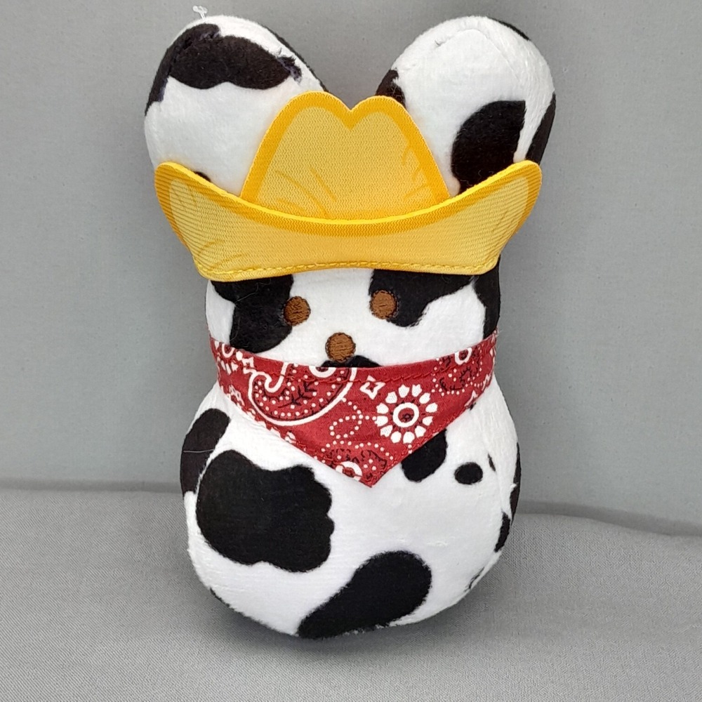 Peeps Cow Cowboy Easter Bunny Rabbit Plush 2025 Black White Western